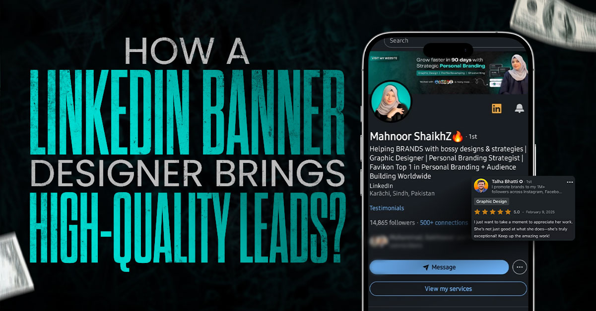 Custom LinkedIn banner design showcasing professional branding, clear messaging, and visually engaging layout to enhance profile visibility and credibility.